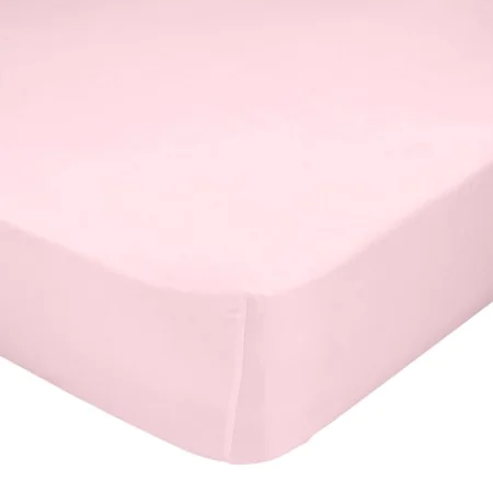 Drap housse HappyFriday BASIC KIDS Rose clair 60 x 120 x 14 cm de HappyFriday, Draps et taies d'oreiller - Réf : D1610133, Pr...