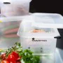 Lancheira Hermética Masterpro Foodies Polipropileno Quadrado 1 L 17,6 x 10,8 x 10 cm Branco Transparente de Masterpro, Armaze...