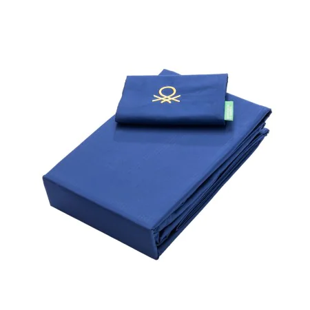 Bedding set Benetton Blue Individual 3 Pieces by Benetton, Sheets and pillowcases - Ref: S5003633, Price: 38,84 €, Discount: %