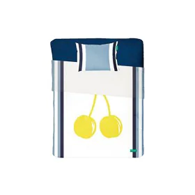 Jeu de draps Benetton Jaune Bleu Cerises 3 Pièces de Benetton, Draps et taies d'oreiller - Réf : S5003646, Prix : 42,89 €, Re...