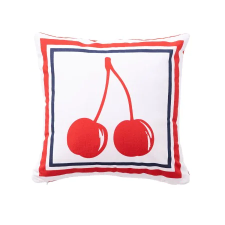 Cojín Benetton Blanco Rojo Cerezas 40 x 40 cm Cuadrado de Benetton, Cojines - Ref: S5003653, Precio: 9,08 €, Descuento: %