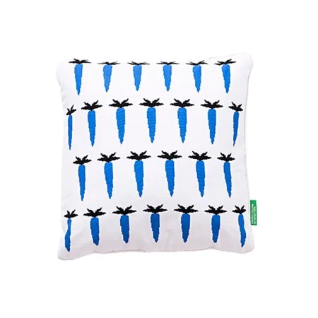 Cushion Benetton Blue White Carrot 40 x 40 cm by Benetton, Cushions - Ref: S5003654, Price: 10,02 €, Discount: %