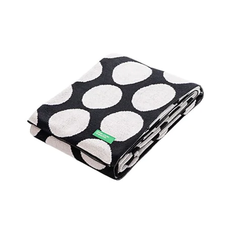 Couverture Benetton Noir Taupes 140 x 190 cm de Benetton, Couvertures et couvre-lits - Réf : S5003660, Prix : 38,02 €, Remise...