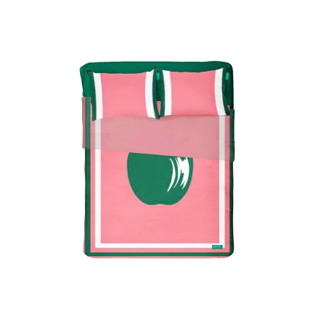 Conjunto de Lençóis Benetton Verde Cor de Rosa Maçã 4 Peças de Benetton, Lençóis e capas de almofadas - Ref: S5003667, Preço:...