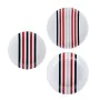 Service de Vaisselle Beverly Hills Polo Club Bleu Rouge Porcelaine Rayures 12 Pièces de Beverly Hills Polo Club, Services com...