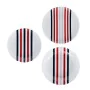 Service de Vaisselle Beverly Hills Polo Club Bleu Rouge Porcelaine Rayures 12 Pièces de Beverly Hills Polo Club, Services com...