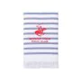 Serviette de toilette Beverly Hills Polo Club Bleu Blanc 100 % coton 80 x 165 cm de Beverly Hills Polo Club, Serviettes de ba...