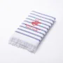 Serviette de toilette Beverly Hills Polo Club Bleu Blanc 100 % coton 80 x 165 cm de Beverly Hills Polo Club, Serviettes de ba...