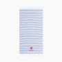 Serviette de toilette Beverly Hills Polo Club Bleu Blanc 100 % coton 80 x 165 cm de Beverly Hills Polo Club, Serviettes de ba...