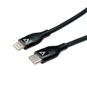 Cable USB-C a Lightning V7 V7USBCLGT-1M   Negro de V7, Cables USB - Ref: S55009090, Precio: 13,98 €, Descuento: %