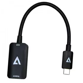 Adaptador USB C a HDMI V7 V7USBCHDMI4K60HZ  Negro 4K Ultra HD de V7, Cables HDMI - Ref: S55016918, Precio: 18,09 €, Descuento: %