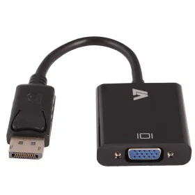 Adaptateur DisplayPort vers VGA V7 CBLDPVGA-1E   Noir de V7, Câbles DisplayPort - Réf : S55018864, Prix : 9,60 €, Remise : %