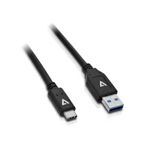 Cable USB A a USB C V7 V7U2C-1M-BLK-1E  Negro 1 m de V7, Cables USB - Ref: S55018972, Precio: 4,49 €, Descuento: %