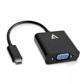 Adaptador USB C para VGA V7 V7UCVGA-BLK-1E  Preto de V7, Adaptadores USB-VGA - Ref: S55018989, Preço: 11,74 €, Desconto: %