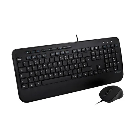 Keyboard and Mouse V7 CKU300FR Black French AZERTY by V7, Keyboard & Mouse Sets - Ref: S55019559, Price: 22,13 €, Discount: %