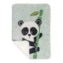 Couverture HappyFriday Moshi Moshi Panda Garden Blue Multicouleur Microfibre 110 x 140 cm de HappyFriday, Couvertures - Réf :...