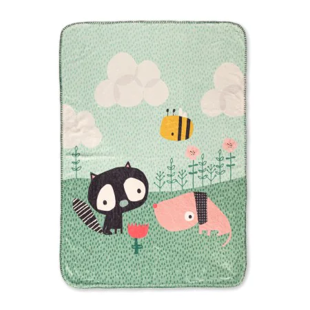 Blanket HappyFriday Moshi Moshi Best Buddies Multicolour Microfibre 110 x 140 cm by HappyFriday, Blankets - Ref: D1610251, Pr...