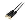 Câble Audio Jack (3,5 mm) Coupleur Startech MUY1MFF    Noir 0,15 m de Startech, Câbles - Réf : S55056359, Prix : 5,05 €, Remi...