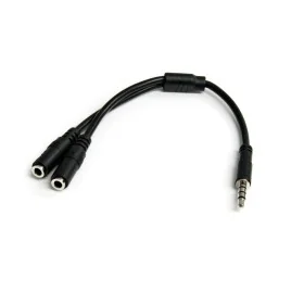 Adaptateur Audio Jack Startech MUYHSMFF    Noir 0,2 m de Startech, Câbles - Réf : S55056675, Prix : 6,26 €, Remise : %