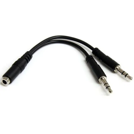 Adaptateur Audio Jack Startech MUYHSFMM    Noir 0,13 m de Startech, Câbles - Réf : S55056722, Prix : 9,80 €, Remise : %