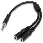 Adaptador Audio Jack Startech MUY1MFFS    Negro 0,2 m de Startech, Cables - Ref: S55056926, Precio: 6,22 €, Descuento: %