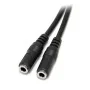 Adaptateur Audio Jack Startech MUY1MFFS    Noir 0,2 m de Startech, Câbles - Réf : S55056926, Prix : 6,91 €, Remise : %