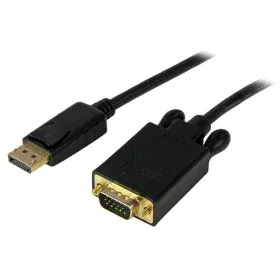 Adaptador DisplayPort para VGA Startech DP2VGAMM6B   (1,8 m) Preto 1.8 m de Startech, Cabos VGA - Ref: S55057180, Preço: 36,3...