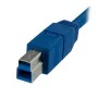 Câble USB A vers USB B Startech USB3SAB1M   Bleu de Startech, Câbles USB - Réf : S55057365, Prix : 13,75 €, Remise : %