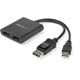 Splitter DisplayPort Startech MSTDP122DP Black 4K Ultra HD by Startech, DisplayPort Cables - Ref: S55057612, Price: 60,90 €, ...