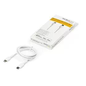 Cable USB a Lightning Startech RUSBCLTMM1MW Blanco 1 m de Startech, Cables USB - Ref: S55058798, Precio: 24,96 €, Descuento: %