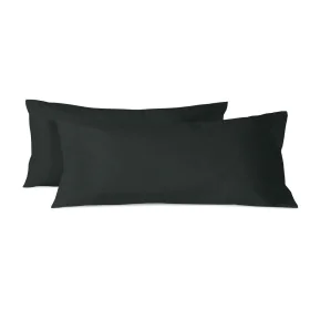 Pillowcase HappyFriday BASIC Black 45 x 110 cm (2 Units) by HappyFriday, Sheets and pillowcases - Ref: D1610478, Price: 16,50...