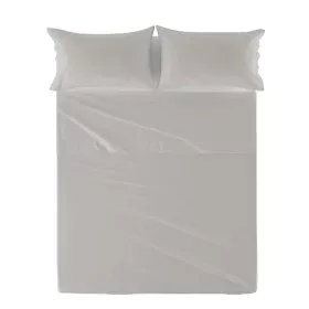 Drap HappyFriday Basic Gris 160 x 270 cm de HappyFriday, Draps et taies d'oreiller - Réf : D1610550, Prix : 19,38 €, Remise : %