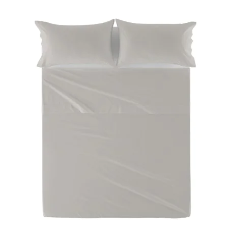 Drap HappyFriday Basic Gris 160 x 270 cm de HappyFriday, Draps et taies d'oreiller - Réf : D1610550, Prix : 18,15 €, Remise : %