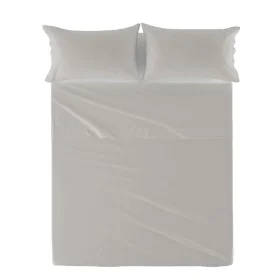 Drap HappyFriday Basic Gris 240 x 270 cm de HappyFriday, Draps et taies d'oreiller - Réf : D1610552, Prix : 24,77 €, Remise : %