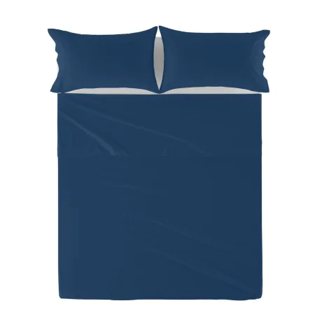 Top sheet HappyFriday Basic Navy Blue 180 x 270 cm by HappyFriday, Sheets and pillowcases - Ref: D1610554, Price: 24,26 €, Di...