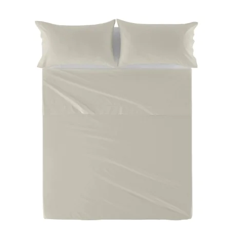 Top sheet HappyFriday Basic Beige 160 x 270 cm by HappyFriday, Sheets and pillowcases - Ref: D1610560, Price: 19,38 €, Discou...