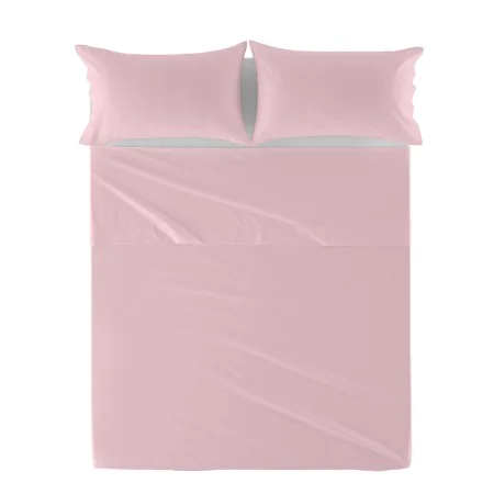 Drap HappyFriday Basic Rose clair 180 x 270 cm de HappyFriday, Draps et taies d'oreiller - Réf : D1610574, Prix : 20,00 €, Re...