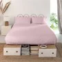 Sábana Encimera HappyFriday Basic Rosa claro 240 x 270 cm de HappyFriday, Sábanas y fundas de almohada - Ref: D1610577, Preci...