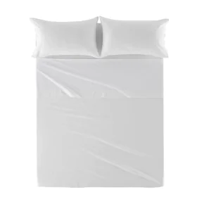 Top sheet HappyFriday Basic White 160 x 270 cm by HappyFriday, Sheets and pillowcases - Ref: D1610580, Price: 16,21 €, Discou...