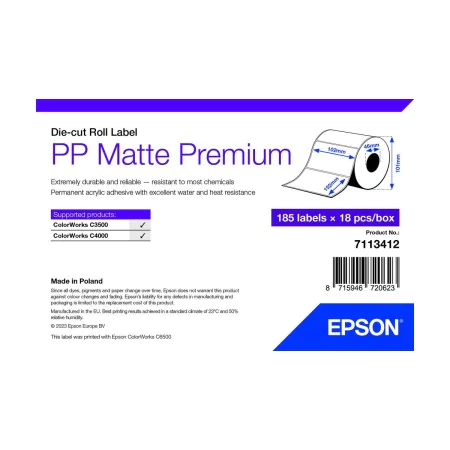 Printer Paper Epson 7113412 White (18 Units) by Epson, Printing paper - Ref: S55180455, Price: 40,66 €, Discount: %