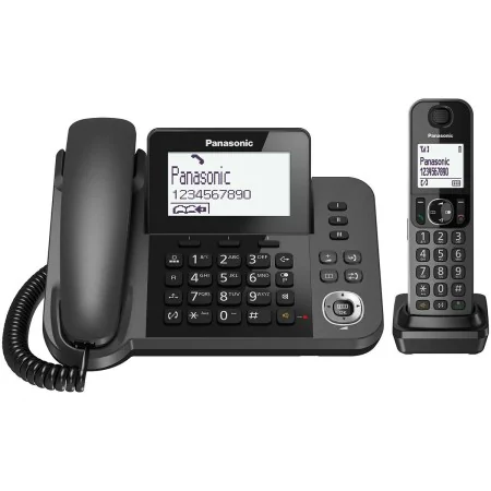 Teléfono Fijo Panasonic KX-TGF310 Blanco Negro Gris de Panasonic, Teléfonos analógicos - Ref: S55244298, Precio: 98,12 €, Des...