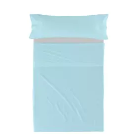 Jeu de draps HappyFriday BASIC KIDS Bleu Lit 1 persone 2 Pièces de HappyFriday, Draps et taies d'oreiller - Réf : D1610620, P...