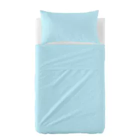 Jeu de draps HappyFriday BASIC KIDS Bleu Lit de bébé 2 Pièces de HappyFriday, Linge de lit pour berceaux - Réf : D1610621, Pr...