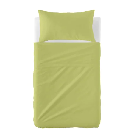 Juego de Sábanas HappyFriday BASIC KIDS Verde Cuna de Bebé 2 Piezas de HappyFriday, Ropa de cama para cunas - Ref: D1610626, ...