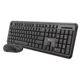 Clavier Trust 23944 Noir Espagnol Espagnol Qwerty QWERTY de Trust, Claviers - Réf : S55249905, Prix : 20,27 €, Remise : %