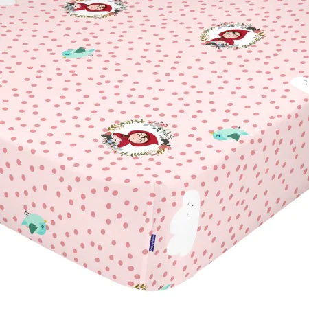 Drap housse HappyFriday MR FOX Multicouleur Rose 60 x 120 x 14 cm de HappyFriday, Draps et taies d'oreiller - Réf : D1610806,...