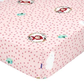 Fitted sheet HappyFriday MR FOX Multicolour Pink 70 x 140 x 14 cm by HappyFriday, Sheets and pillowcases - Ref: D1610807, Pri...