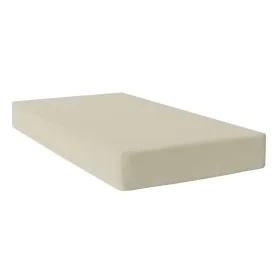 Fitted bottom sheet HappyFriday BASIC Beige 200 x 200 x 32 cm by HappyFriday, Sheets and pillowcases - Ref: D1611004, Price: ...