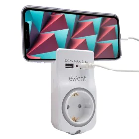 Prise Murale avec 2 Ports USB Ewent EW1225 16A 3680 W Blanc 10 W de Ewent, Chargeurs - Réf : S5626240, Prix : 10,45 €, Remise...