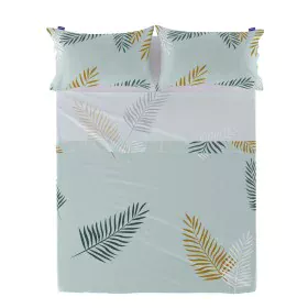 Drap HappyFriday Blanc Foliage Mint Multicouleur 240 x 270 cm de HappyFriday, Draps et taies d'oreiller - Réf : D1611025, Pri...